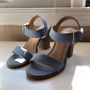 Blue Suede High Heels